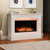 34'' LED Electric Fireplace Fire 12 Flame Standing Set Side Lamp 48'' Surround