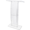Acrylic Podium 47" Podium Stand Table Reading Surface w/ Storage Shelf