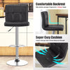 2x Faux Leather Chrome Breakfast Back Bar Stool Swivel Kitchen & Gas