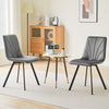 Velvet Padded Seat Kitchen Dining Chair Home Office Chair with Metal Legs