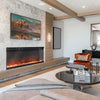 Electric Fireplace 3 Sided Panoramic Fire 40 inch Standing Insert LED Flames