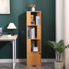 136cm Slim 4-Tier Bookcase Corner Display Cabinet Storage Shelf Cupboard Tall