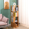 136cm Slim 4-Tier Bookcase Corner Display Cabinet Storage Shelf Cupboard Tall