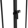 Iron Garden Gate Ball Top Driveway Double Swing Gate Pedestrian Entrance Door