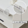 White Coffee Table with Storage 4 Drawers Shelf Home Office Lounge Metal Legs