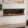 Electric Fireplace Media LED Wall Fire Wall Mounted / Standing Heater 40-100in
