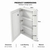 LED Bathroom Add sophistica w/ Demister Lights Touch Switch 3 Colors LED Storage