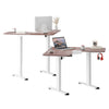 L-Shaped Office Desk Standing Adjustable Height Electric Stand Desk Workstation