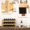 Freestanding Countertop Wine Bottle Organizer 18 Bottles Wine Rack-Natural