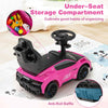 Foot to Floor Sliding Car Kids Sliding Walking Car w/ Storage-Pink