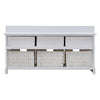 Shoe Bench Shoes Storage Organizer Baskets Cabinet Cushioned Seat Home Hallway