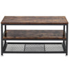 Industrial Wooden TV Stand Table Cabinet Entertainment Unit with Storage Shelf