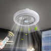 LED Ceiling Fan with Color Changing Lighting Adjustable Speed Low Profile 20x8in