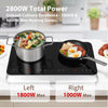 COOKTRON Dual Induction Hob, Portable, Touch, 2800W RRP £127