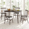 Kitchen Table & 4 Chairs Industrial Modern Mid Century Dining Set-Grey