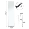 Full Length Over Door Mirror Door Hung Mirror Dormitory Wardrobe Bedroom Mirror