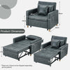 Convertible Sofa Bed 3-in-1 Pull out Arm Chair Folding Recliner Sleeper