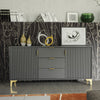 140cm Loft Retro Milled Fronts Sideboard I TV Unit Cabinet I Cupboard TV Stand