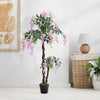 Artificial Pink Wisteria Flower Tree Potted Fake House Plant Home Outdoor Décor