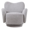 Leisure Large Swivel Chair Wing Back Chenille Fabric Upholstered Accent Armchair