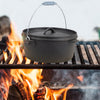Dutch Oven Cast Iron Camping Casserole Soup Stew Pot Stockpot Grill Pan with Lid