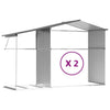 Garden Shed Grey 277x279x179 cm Galvanised Steel