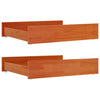 Bed Drawers 2 pcs Wax Brown Solid Wood Pine W4S6