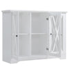 3 Glass X Door Console Table Sideboard Buffet Cabinet Storage Display Cupboard