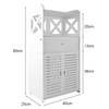 White Bathroom Storage Cabinet Drawer Cupboard Floor Free Standing Unit UK