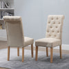 2/4/6x Fabric Button Tufted Dining Chairs Upholstered Kitchen Dining Room Grey