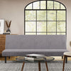 Grey Fabric 3 Seater Sofa Bed Recliner Sleeper Sofa Living Guest Room Sofabed