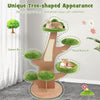 Wooden Cat Tree 128 cm Tall Cat Climbing Stand 8-Layer Cat Activity Center