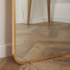 Liberty Large Mirror Arched Contemporary Handcrafted Gold Frame H 170cm x L 80cm