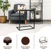 Sofa Side Table C-Shaped Industrial Coffee Snack Table Laptop Stand-Coffee