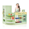 Kids Pretend Play Grocery Store Toy Set Children Wooden Supermarket Playset