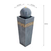 Electric Garden Water Feature Fountain with 6 LED Lights Outdoor Statue Decor