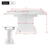 EXTENDABLE DINING TABLE RECTANGULAR KITCHEN DINING ROOM TABLE WITH STORAGE WHITE