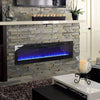 Electric Fireplace Media LED Wall Fire Wall Mounted / Standing Heater 40-100in