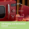 COMFEE Retro Digital Microwave Oven 800W 20L W/ 8 Auto Menus 5 Cooking Power