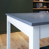 Modern Dining Table and 4 Chairs Set Grey Classic Solid Wooden Kitchen Furniture