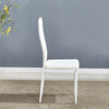 Mondeer Dining Table and Chairs Set 6 High Back Faux Leather Chair Grey&White