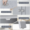 Bathroom Freestanding Storage Organizer Floor Storage Cabinet Black Grey