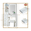 Dressing Table Makeup Vanity Set Desk with Lighted Mirror Drawer Stool Bedroom