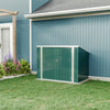 Double Garbage Bin Shed Green Steel Wheelie Dust Dustbin Storage Bike Tool House