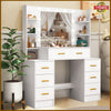 Modern LED Dressing Table Makeup Desk with 11 Lights Mirror Bedroom Vanity Set