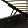 Upholstered Bed 4ft6 Double LED Hydraulic Bed Frame with Ottoman Storage Grey