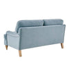 Dusk Hampshire Blue Velvet & Oak 2 Seater Sofa RRP £799