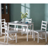 New Solid Wood Dining Table and 4 Chairs Set Home Kitchen Furniture 4 Colours