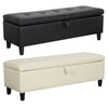 Upholstered Ottoman Stool Bench Chair Footrest Toy Storage Box Chest Window Seat