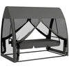 Garden Swing Chair Patio Hammock Outdoor 3Seater Bench Canopy Lounger Sun Shade